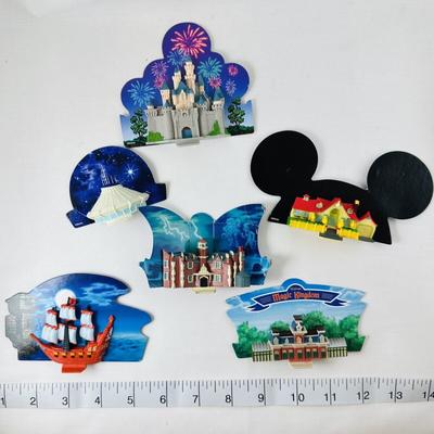 Disney Toys | Disney Magic Kingdom Board Game Replacement Pieces 3-D 6pc Attraction Buildings | Color: Red | Size: Osb