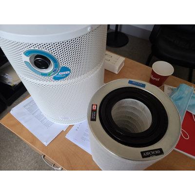 Aller Air Air Tube Room HEPA Air Purifier w/ Vocarb UV in White | 16 H x 11 W x 11 D in | Wayfair ATAST1032211