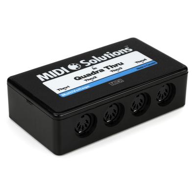 MIDI Solutions MultiVoltage Quadra Thru 1-in 4-out MIDI Through Box