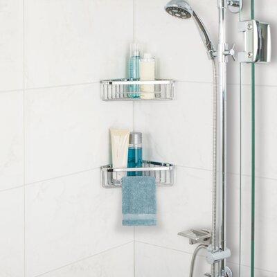 Better Living Products Bath Boutique Shower Caddy Brass/Metal in Gray/Yellow | 3 H x 10 W x 4 D in | Wayfair 11251