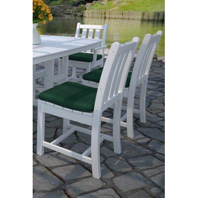 POLYWOOD® Traditional Garden Dining Side Chair Plastic/Resin | 34.75 H x 17 W x 21.75 D in | Outdoor Dining | Wayfair TGD100MA