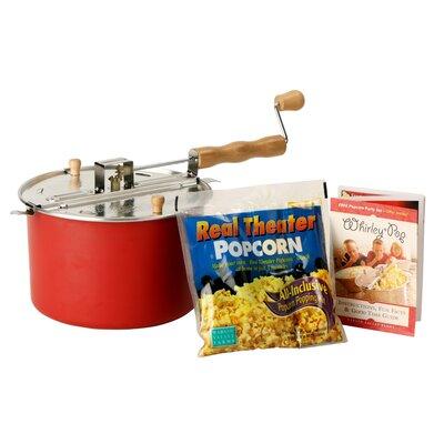 Wabash Valley Farms Whirley Pop Stovetop Popcorn Popper in Red, Size 10.0 H x 18.0 W x 7.0 D in | Wayfair 26001DS