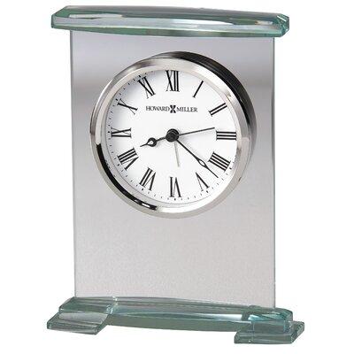 Howard Miller® Modern Analog Silver Quartz Alarm Tabletop Clock in Glass | 7 H x 5 W x 2 D in | Wayfair 645691
