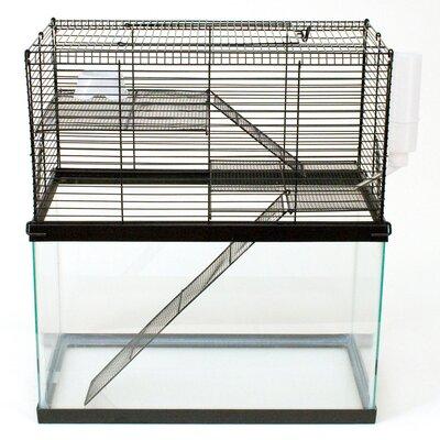 Tucker Murphy Pet™ Challen Chew Proof High Rise Small Animal Cage Metal (provides the best ventilation) in Black | 10.5 H x 19.5 W x 11 D in | Wayfair