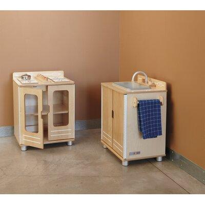 Jonti-Craft® Play Stove Kitchen Set Manufactured Wood in Brown | 25 H x 20 W x 15 D in | Wayfair 1709JC