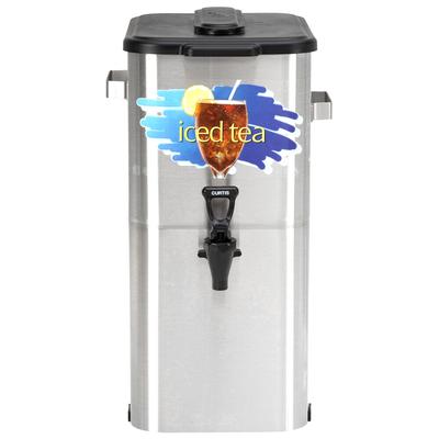 Curtis TCO419A000 4 Gallon 19" Stainless Steel Oval Iced Tea Dispenser with Plastic Lid