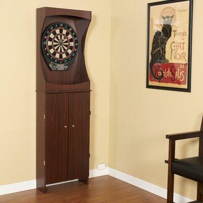 Hathaway Games Electronic Dartboard & Cabinet Set w/ Darts in Brown/Red | 81 H x 24 W x 9.25 D in | Wayfair BG1040
