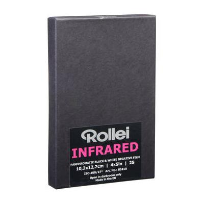 Rollei Infrared 400 Black and White Negative Film (4 x 5", 25 Sheets) 8104100