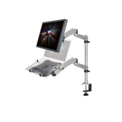 Cotytech Height Adjustable 2 Screen Desk Mount in Gray | 19.6 H x 65.6 W in | Wayfair DM-C2SA3-G