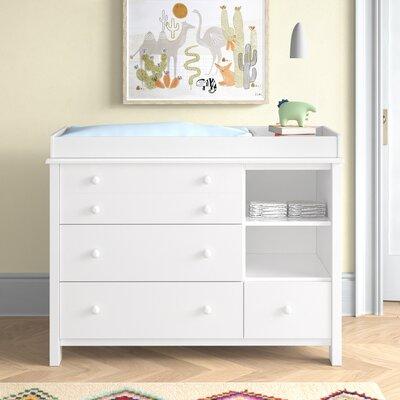 South Shore Little Smileys Changing Table Dresser Wood in White | 36.625 H x 47.25 W x 19.5 D in | Wayfair 3740337