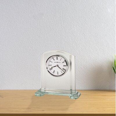 Howard Miller® Stratus Table Clock Crystal, Glass in Gray | 8.25 H x 7.5 W x 2.25 D in | Wayfair 645752