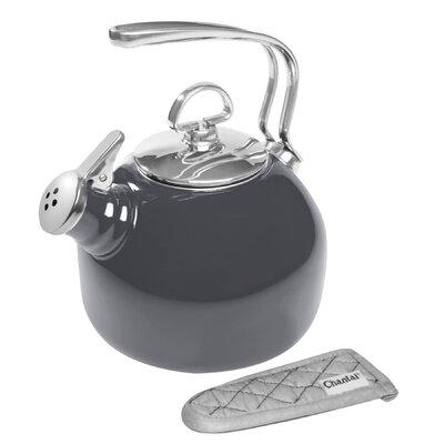 Chantal Classic 1.8 qt. Stainless Steel Whistling Stovetop Kettle Enameled in Gray | 9 H x 8.5 W x 7 D in | Wayfair 37-18S ME