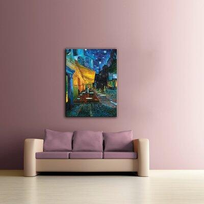 ArtWall 'Café Terrace at Night' by Vincent Van Gogh Removable Wall Decal Metal in Black | 32 H x 24 W in | Wayfair 0van006a2432p