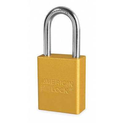 AMERICAN LOCK A1106YLW Lockout Padlock, Keyed Different, Anodized Aluminum, 1
