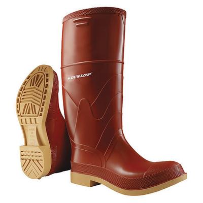 DUNLOP 8532400 Size 10 Men's Steel Rubber Boot, Brick Red