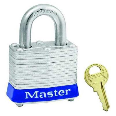 MASTER LOCK 3BLU Lockout Padlock,KD,Blue,1-1/4