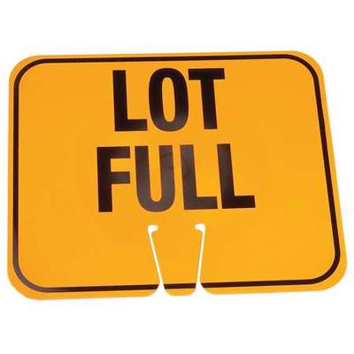 ZORO SELECT 03-550-LF Traffic Cone Sign, 10 1/2 in H, 12 3/4 in W, 03-550-LF