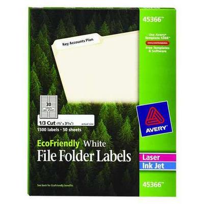 AVERY 7278245366 Avery® EcoFriendly White File Folder Labels 45366, 2/3" x