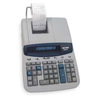 VICTOR TECHNOLOGY 1560-6 Finance Desktop Calculator,LCD,12 Digits
