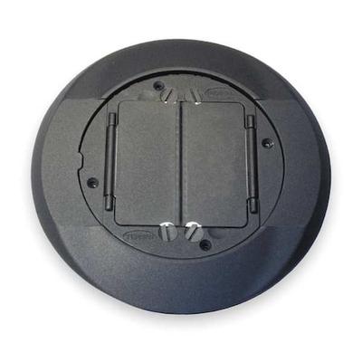 HUBBELL WIRING DEVICE-KELLEMS S1CFCBL Electrical Box Cover, 2 Gangs, Round,