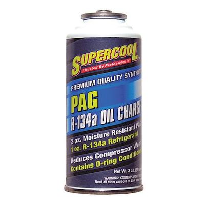 SUPERCOOL 16310 A/C 134a Charge and PAG Lubricant Can Yellow/Green Tint, 1 PK
