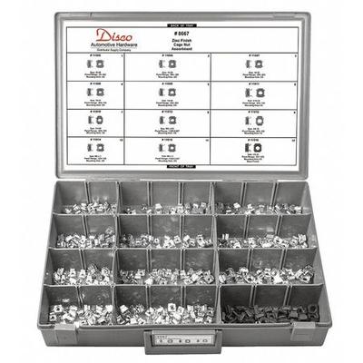 ZORO SELECT 8667 Cage Nut Assortment,505 Pc