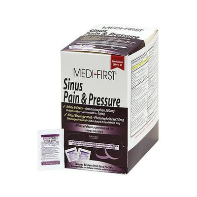 MEDI-FIRST 81913 Sinus Pain and Pressure,Tablet,PK500