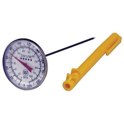 TAYLOR 8018N Anti Parallax Mechanical Food Service Thermometer with 0 to 220 (F)