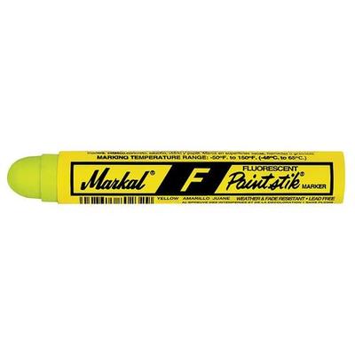 MARKAL 82831 Solid Paint Crayon, Large Tip, Fluorescent Yellow Color Family