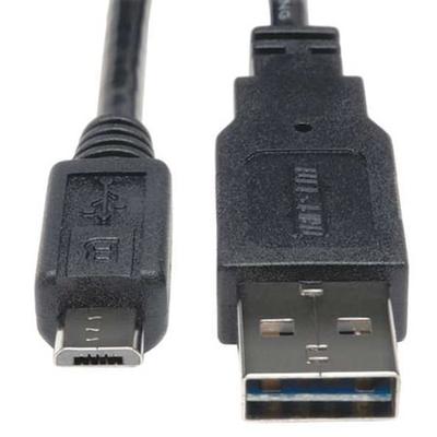 TRIPP LITE UR050-010 Reversible USB Cable, Black, 10 ft., USB Specification: 2.0