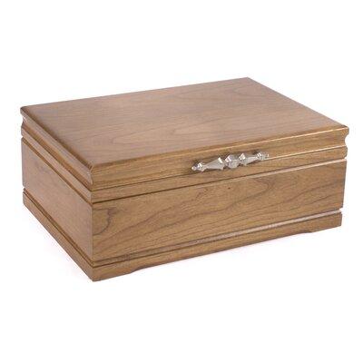 American Chest Sophistication Jewelry Box Wood Fabric in Brown | 5 H x 13 W x 9 D in | Wayfair J00W