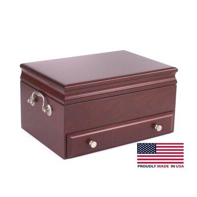 American Chest Contessa Jewelry Box Wood/Fabric in Brown | 7 H x 13 W x 9.125 D in | Wayfair J11M