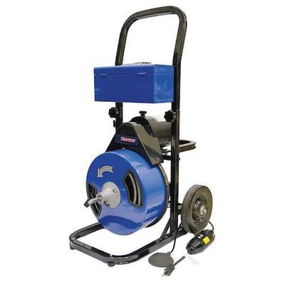 WESTWARD 22XP38 75 ft Corded Drain Cleaning Machine, 120V AC