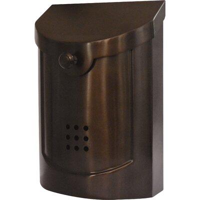 Ecco Wall Mounted Mailbox Brass in Brown, Size 14.0 H x 11.0 W x 4.0 D in | Wayfair E5BZ