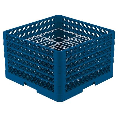 Vollrath PM2110-5 Traex® Plate Crate Royal Blue 21 Compartment Plate Rack - Holds 9 3/16