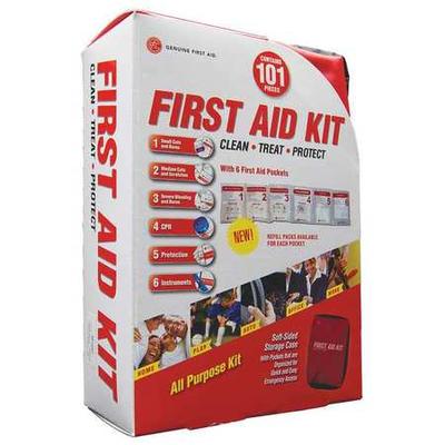 ZORO SELECT 9999-2301 Bulk First Aid kit, Nylon, 10 Person