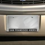 San Francisco 49ers Team Silver Glitter Small Wordmark Metal Frame - Black