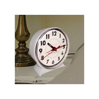 Westclox Clocks Modern & Contemporary Analog: Numerical Alarm Clock Plastic/Acrylic in White | 5.25 H x 5.25 W x 4.25 D in | Wayfair 15550