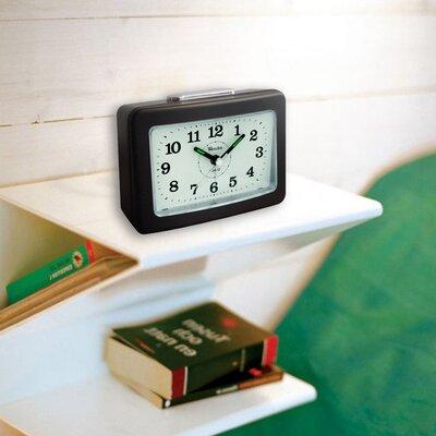 Westclox Clocks Modern & Contemporary Analog Quartz Alarm Tabletop Clock Plastic/Acrylic in Black | 5.75 H x 5.9 W x 3.25 D in | Wayfair 47550
