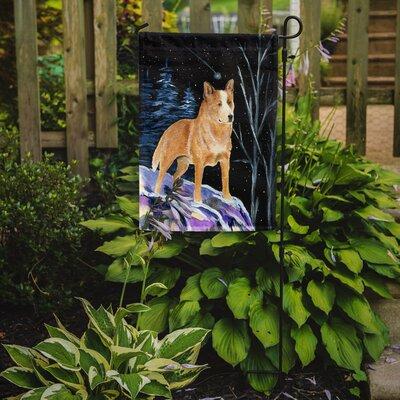 Caroline's Treasures Starry Night Australian Cattle Dog 2-Sided Garden Flag, Polyester in Black/Brown | 15 H x 11 W in | Wayfair SS8407GF