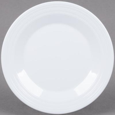 GET PT-7-MN-W Minski 7 1/2" White Melamine Textured Rim Plate - 48/Case