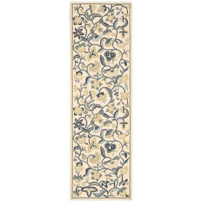 White 30 x 0.5 in Area Rug - Darby Home Co Chenoa Hand-Hooked Wool Beige Area Rug Wool | 30 W x 0.5 D in | Wayfair DBHC2346 25938484