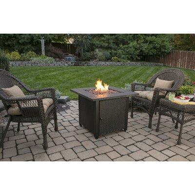 Endless Summer, 30" Square LP Gas Outdoor Fire Pit w/ Decorative Tile Mantel Steel in Brown/Gray | 24 H x 30 W x 30 D in | Wayfair GAD1401M