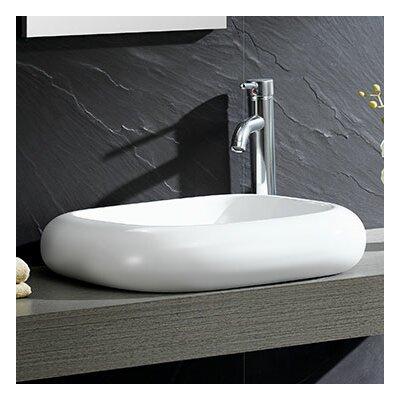 Fine Fixtures Modern Ceramic Square Vessel Bathroom Sink | 6.31 H x 21.25 W x 19.31 D in | Wayfair MV2119W