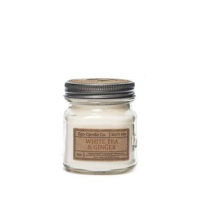 Eco Candle Co Tea and Ginger Scented Jar Candle Soy in White | 3 H x 3 W x 3 D in | Wayfair 8WTG