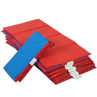 Children's Factory 1" Thick Folding Nap Mat Vinyl in Red/Blue, Size 1.0 H x 48.0 W x 24.0 D in | Wayfair CF400-525RB