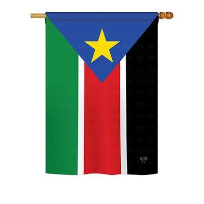 Breeze Decor South Sudan 2-Sided Polyester House/Garden Flag Metal in Black/Green/Red | 40 H x 28 W in | Wayfair BD-CY-H-108296-IP-BO-DS02-US