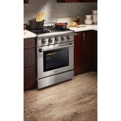 Thor Kitchen 30" 4.2 cu ft. Slide-in Dual Fuel Range, Metal in Gray | 35.5 H x 30 W x 27.85 D in | Wayfair HRD3088U