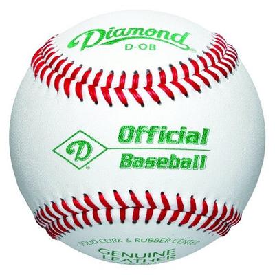 Diamond D-OB Offical Leather Baseballs - Dozen
