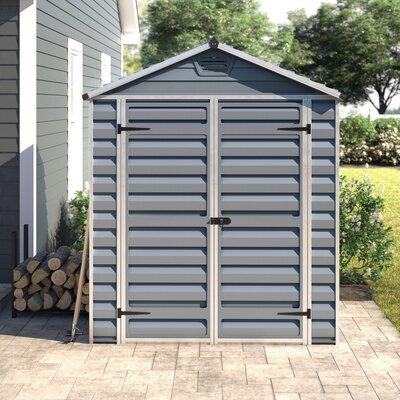 Canopia by Palram Skylight 6' x 5' Polycarbonate & Aluminum Traditional Storage Shed in Gray, Size 85.4 H x 73.0 W x 60.4 D in | Wayfair 702395